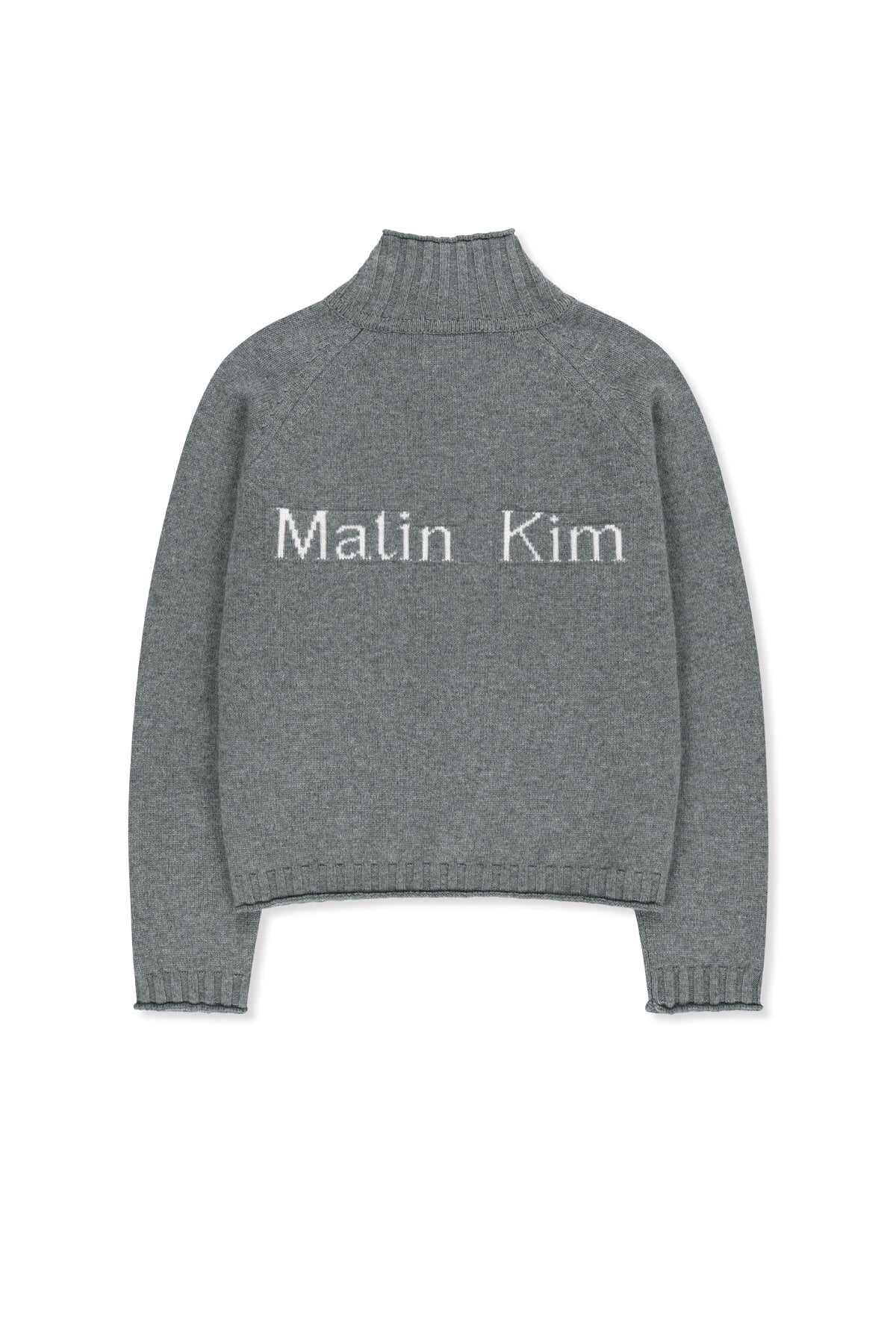 CASHMERE BLENDED SPELL POINT KNIT ZIP UP IN GREY